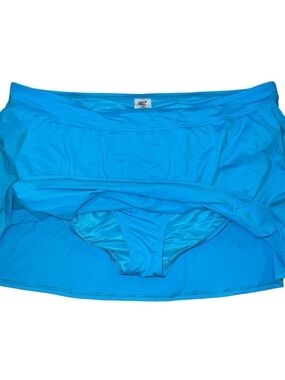 Lands' End Bright Turquoise Swim Skirt with Brief